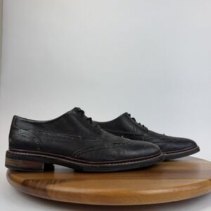 Mens Cole Haan Grand Os Brown Leather‎ Formal Wing Tip Oxford Shoes Size 9.5 M